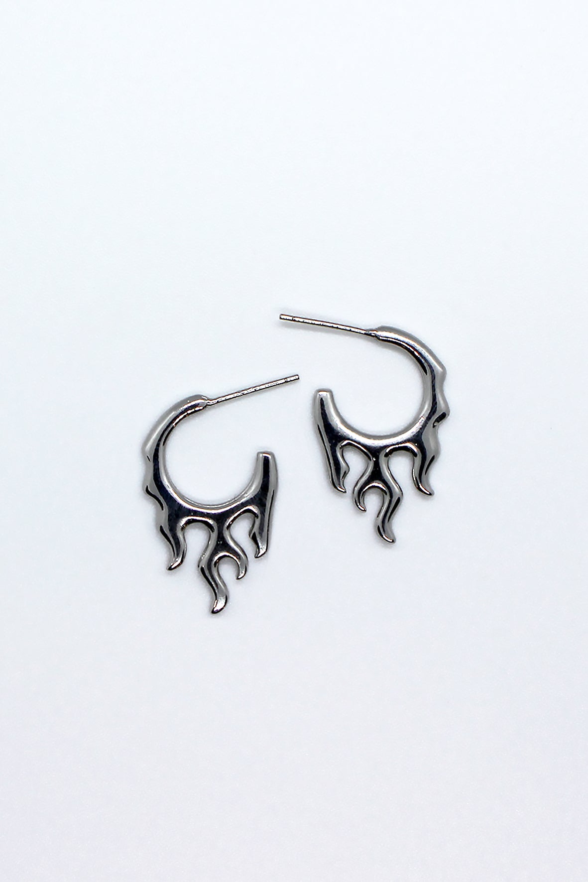 Fire Flames Mini Hoop Earrings