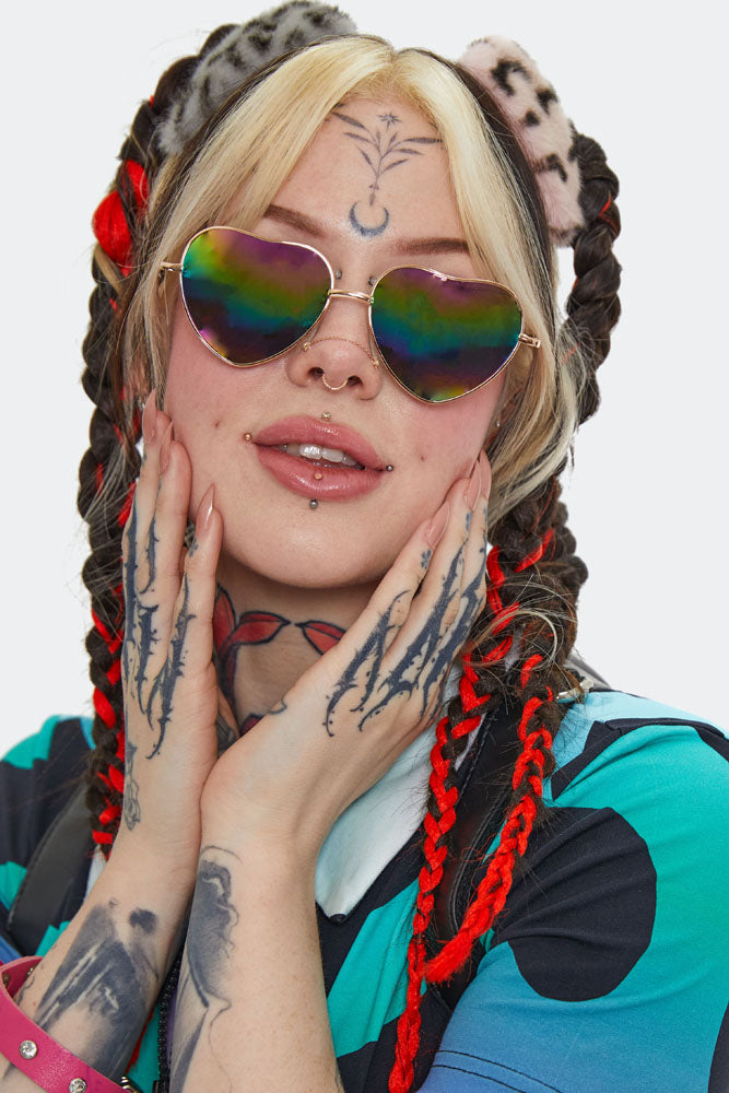 Rainbow Heart Sunglasses