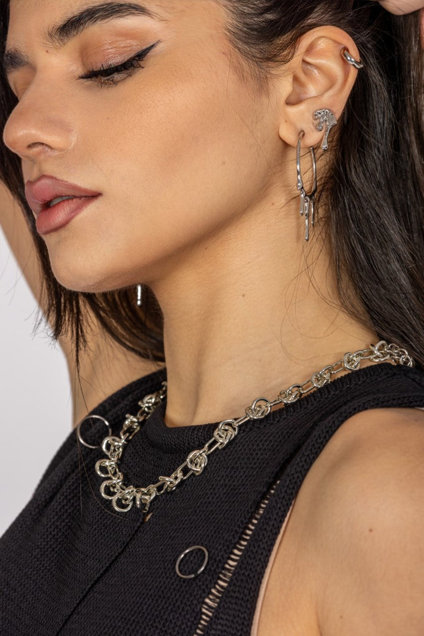 Drain You Circular Metal Earrings
