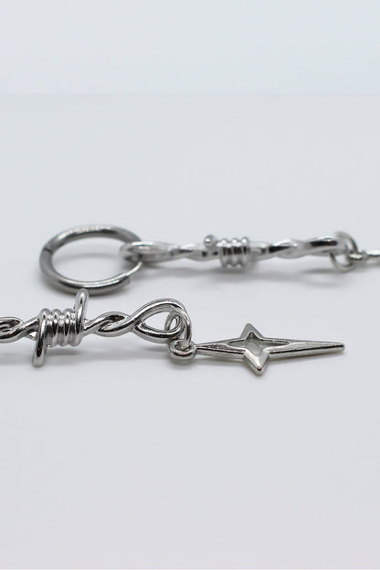 Barbed Wire Metal Earrings