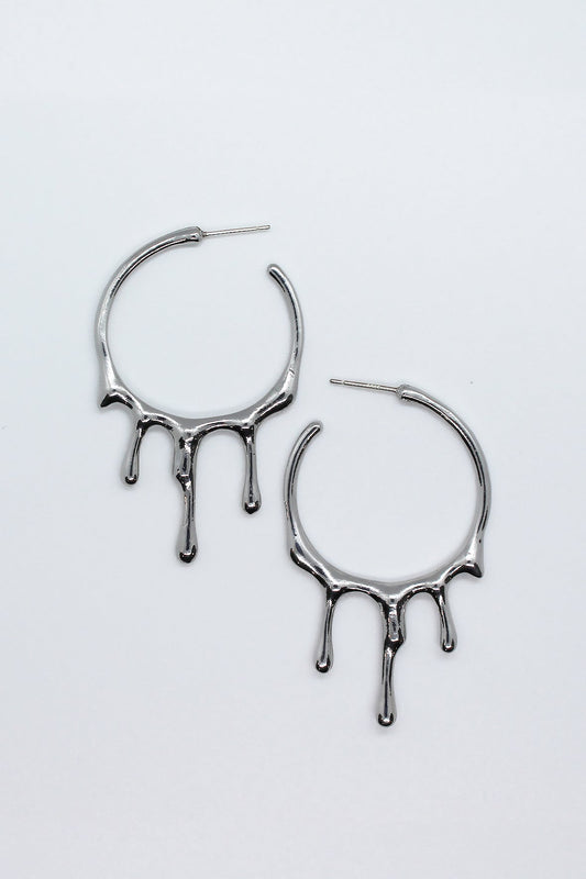 Drain You Circular Metal Earrings