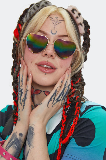Rainbow Heart Sunglasses